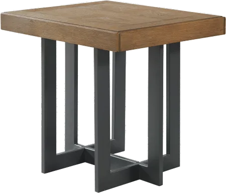 Eden Dune and Black End Table