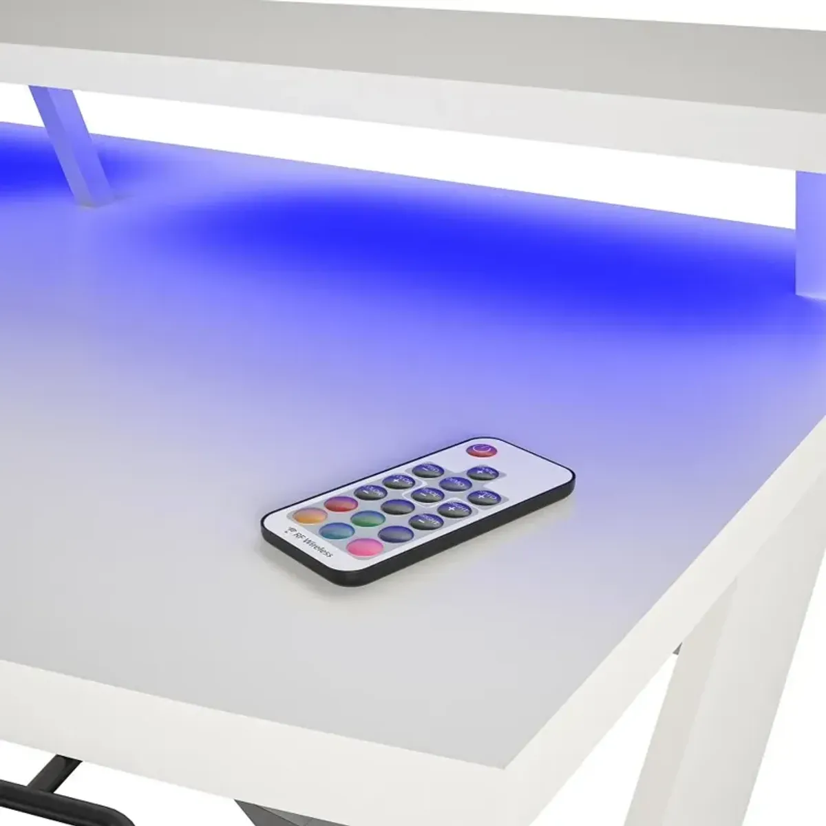 White Gaming Desk with Riser - Xtreme