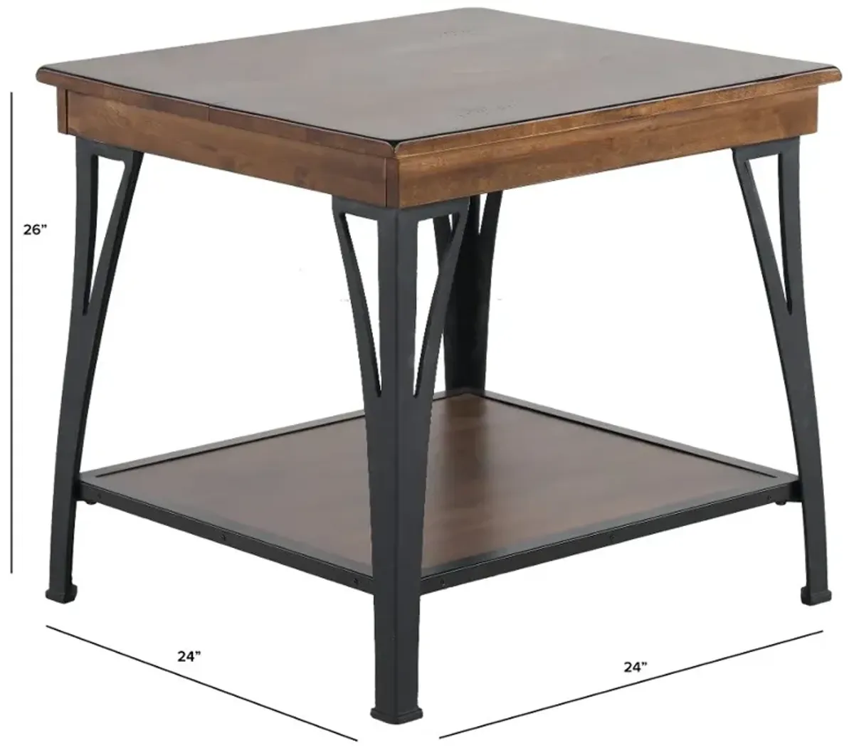District Black and Brown End Table