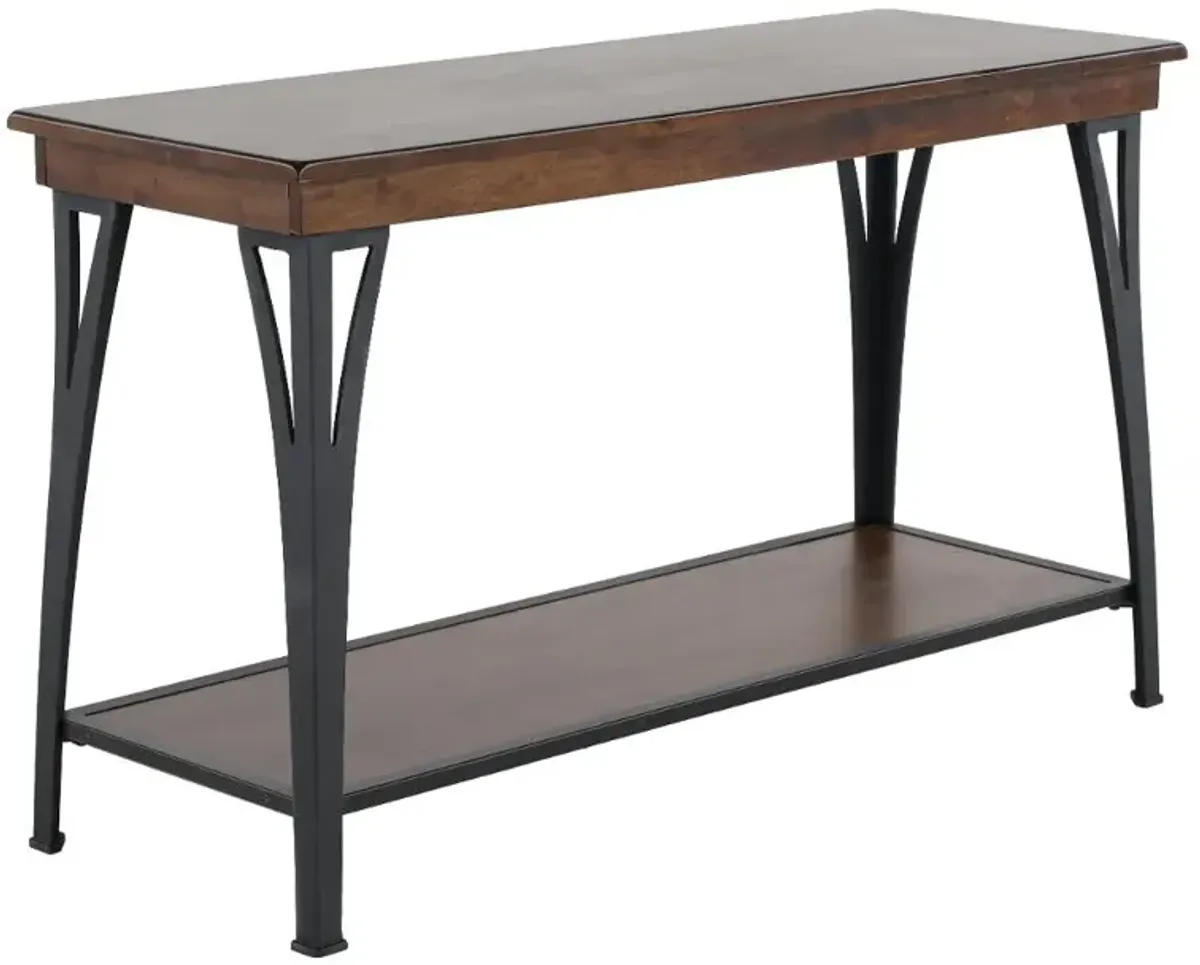 District Black and Brown Sofa Table