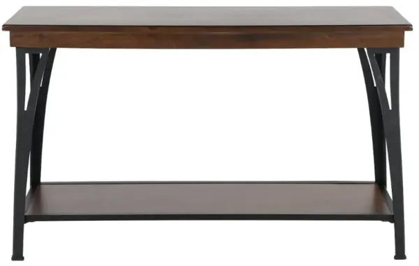 District Black and Brown Sofa Table