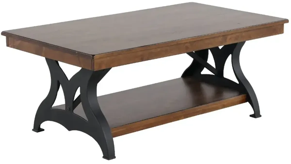 District Black and Brown Coffee Table