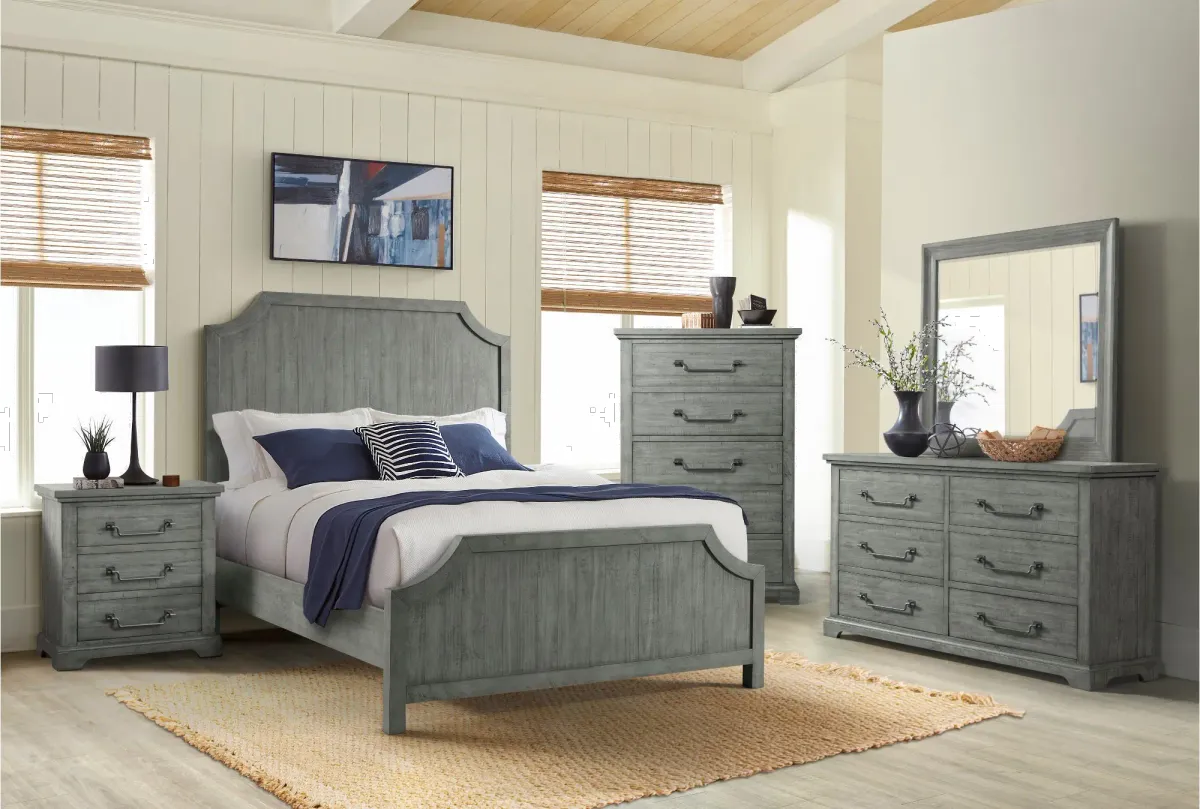 Beach House Gray Queen Bed