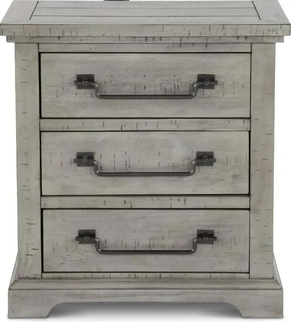 Beach House Gray Nightstand