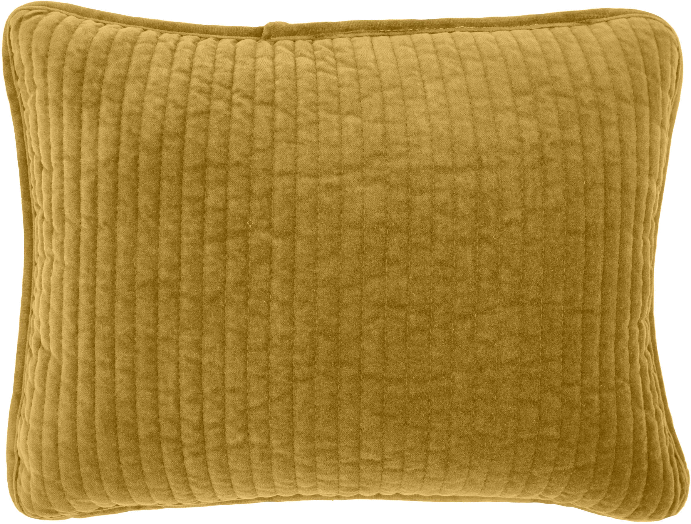Stonewashed Tuscan Yellow Cotton Velvet Boudoir Throw Pillow