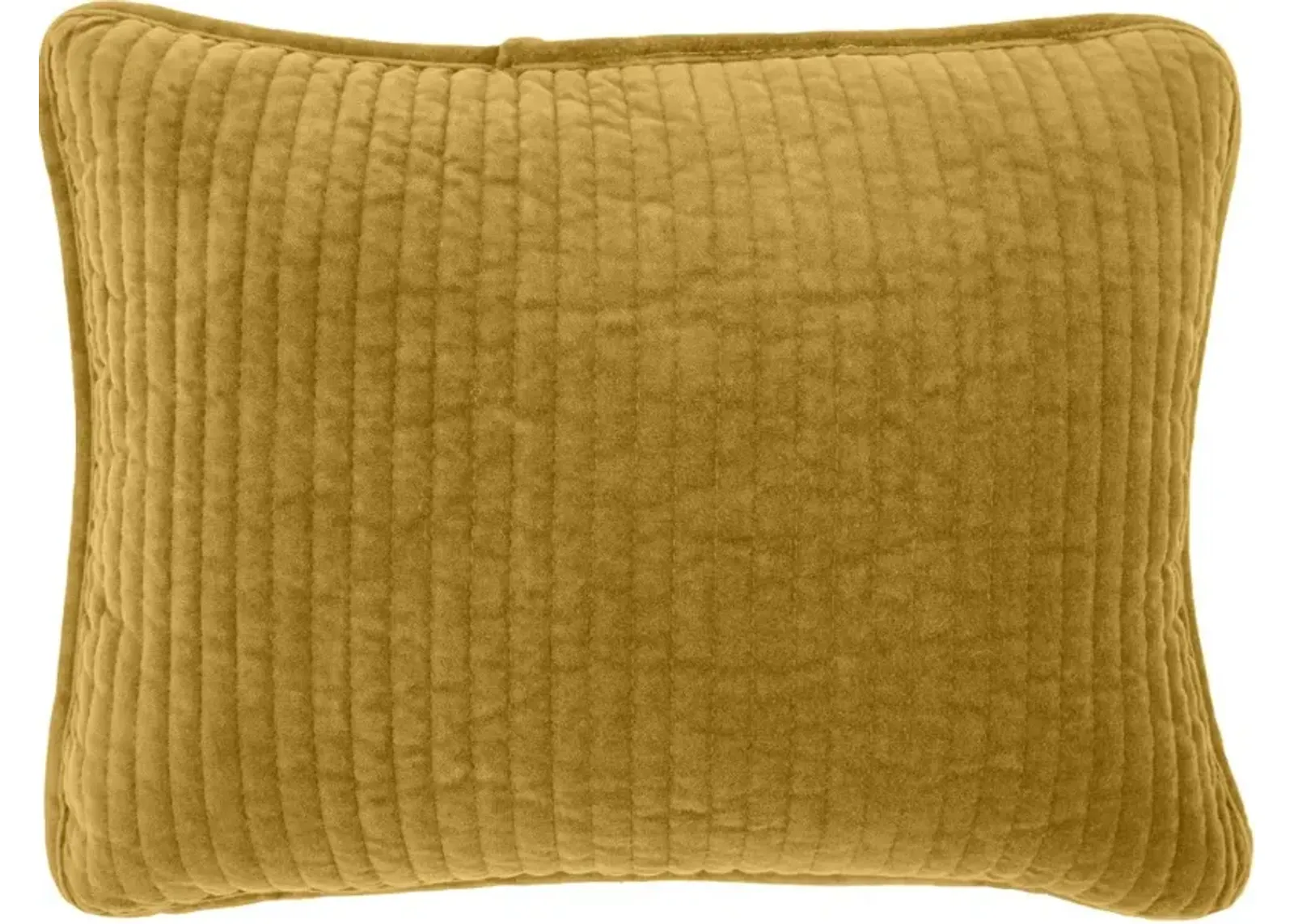 Stonewashed Tuscan Yellow Cotton Velvet Boudoir Throw Pillow