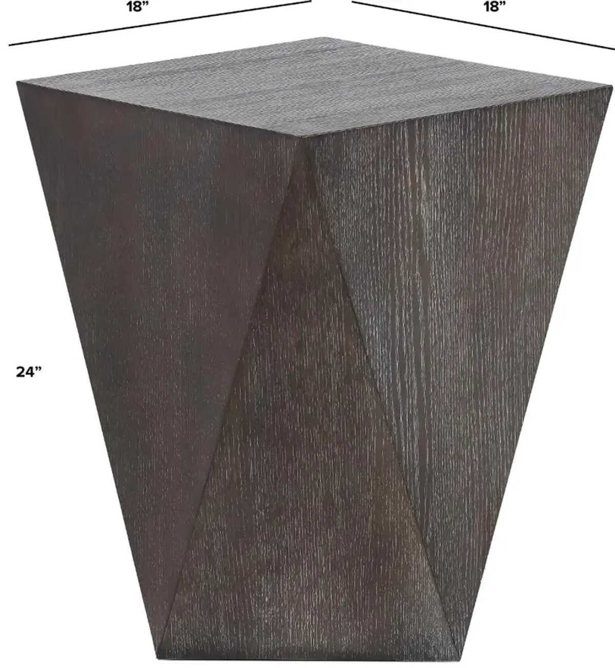 Gia Brushed Carbon End Table