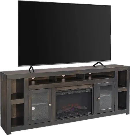 Avery Loft Black 84" Fireplace TV Stand