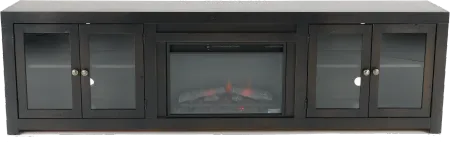 Avery Loft 97" Ghost Black Fireplace TV Stand