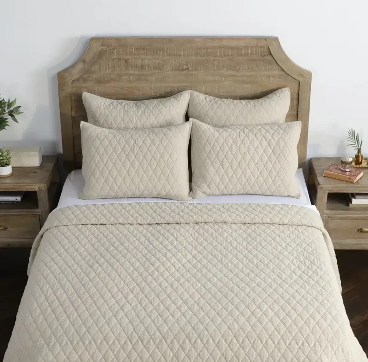 Lana Natural Taupe 4 Piece King Bedding Collection