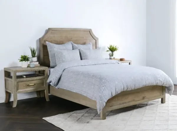 French Herringbone Gray Storm 3 Piece King Bedding Collection