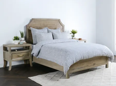 French Herringbone Gray Storm 3 Piece King Bedding Collection