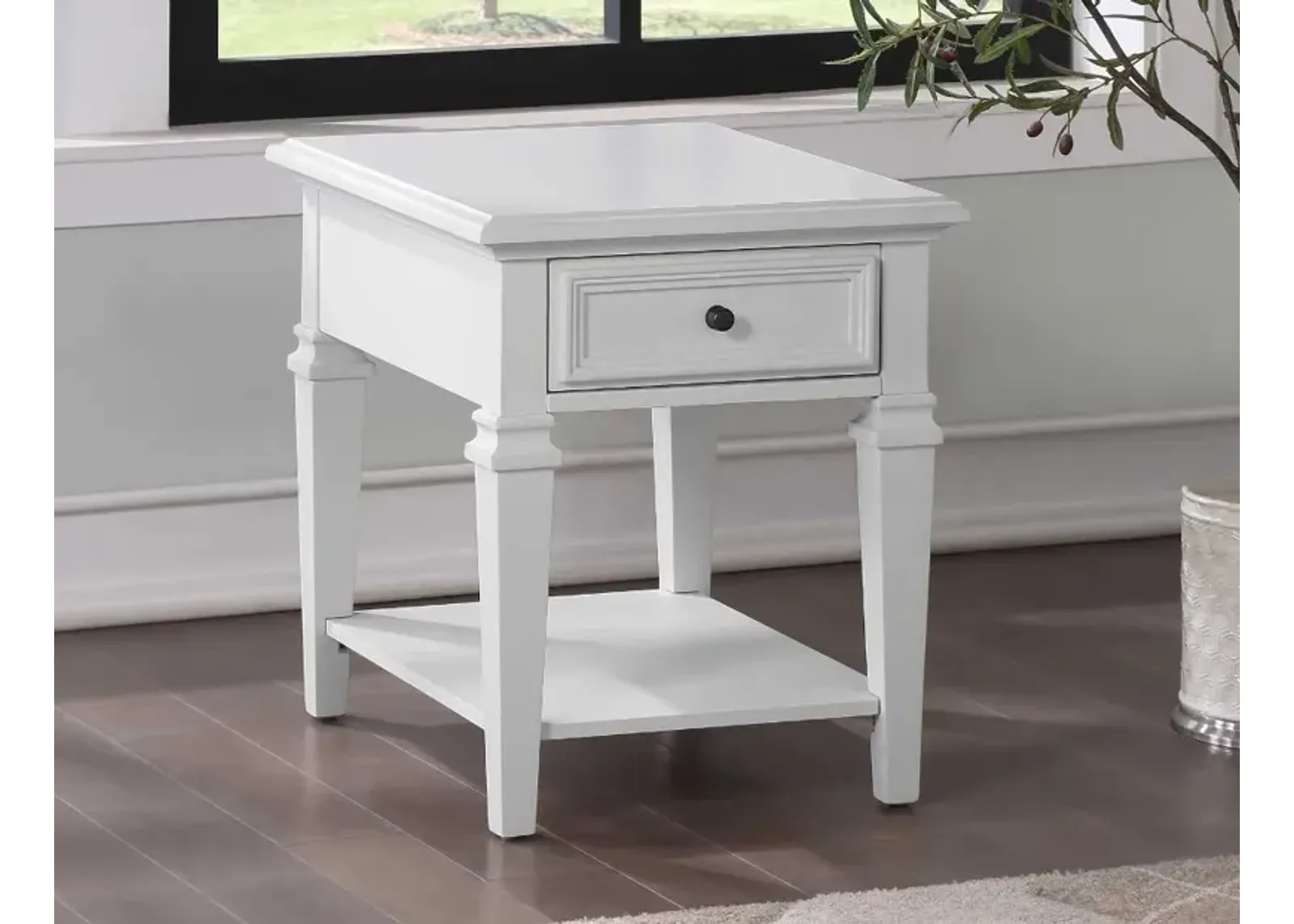 Charlestown White End Table