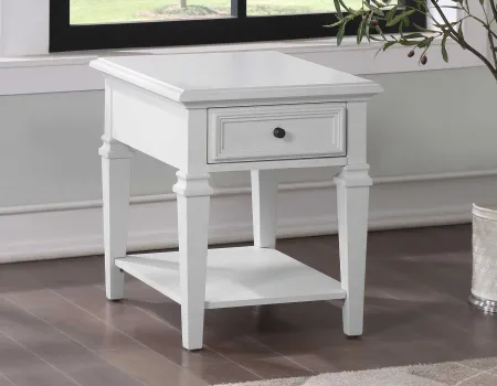 Charlestown White End Table