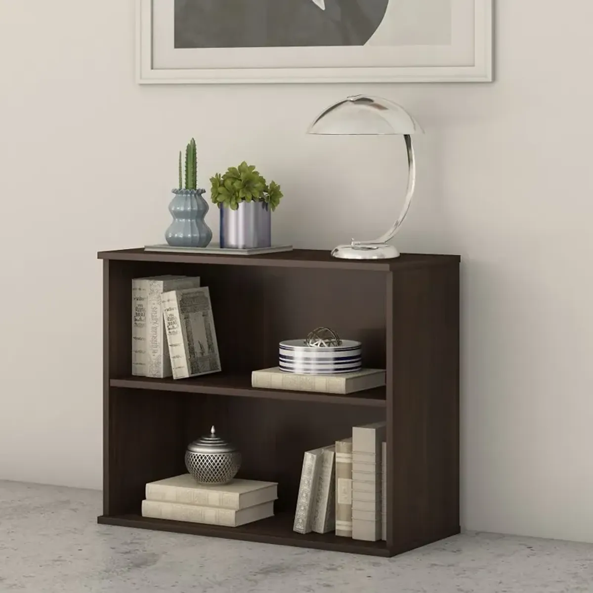 Bush Business Black Walnut Bookcase