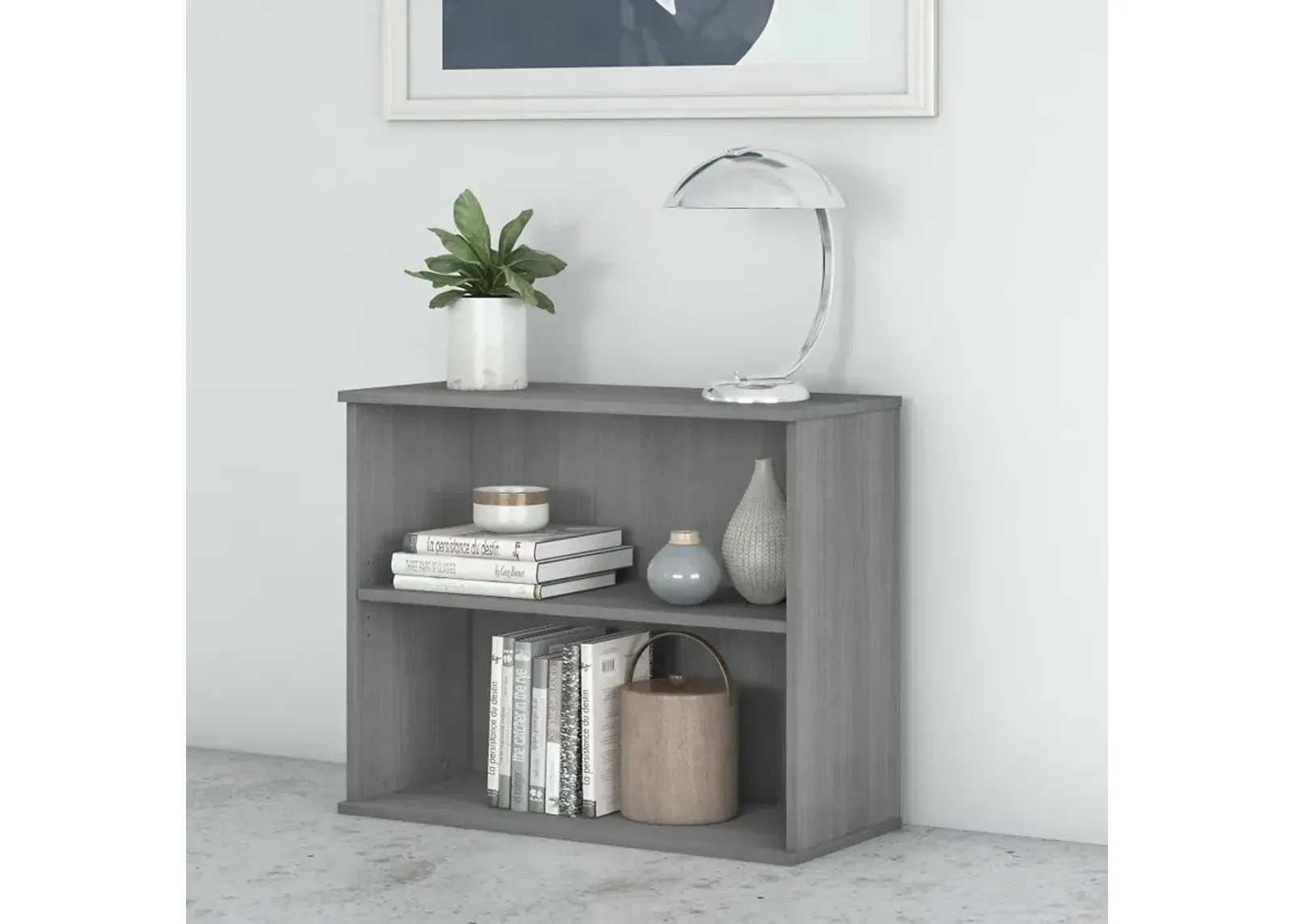 Bush Business Platinum Gray Bookcase