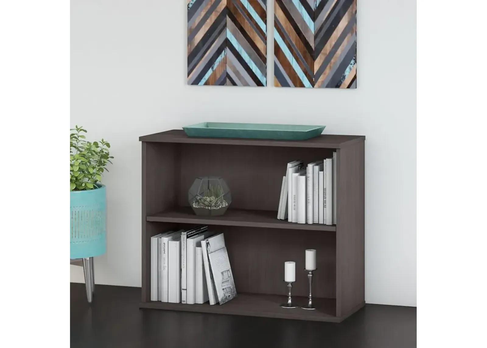 Bush Business Storm Gray Bookcase