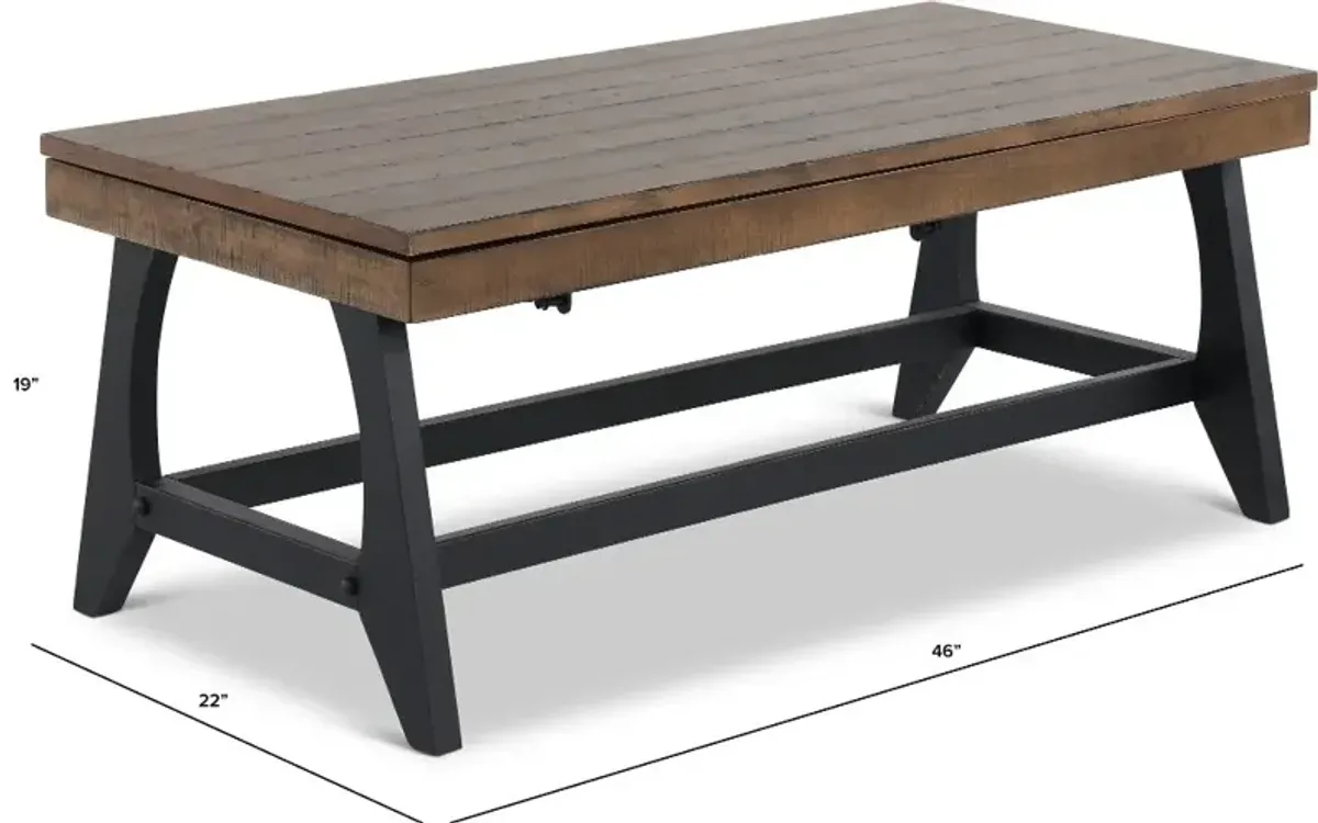 Ralston Honey and Black Coffee Table