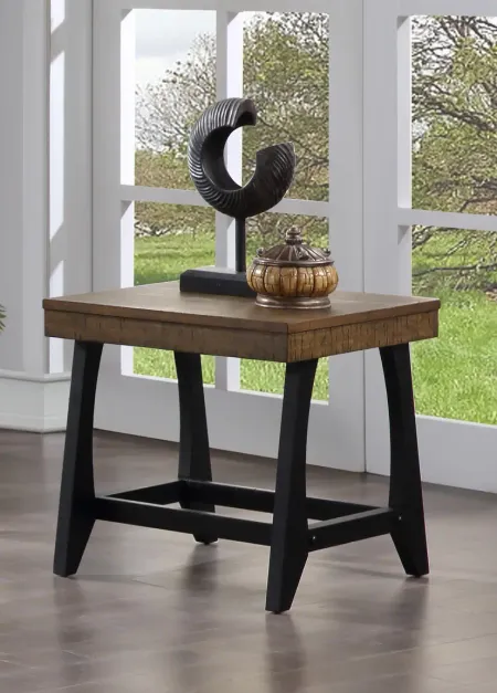 Ralston Honey and Black End Table