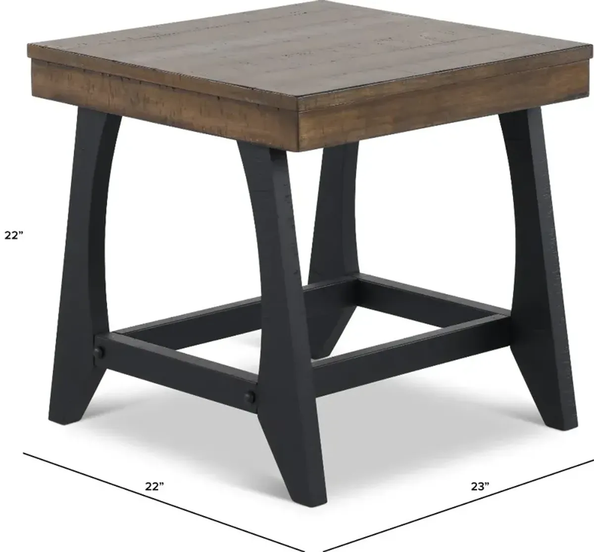 Ralston Honey and Black End Table