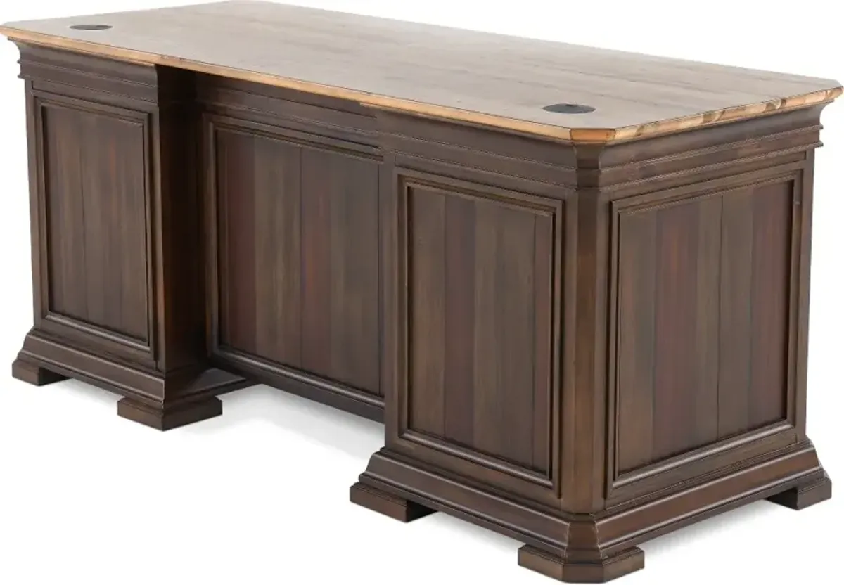 Sonoma Coffee Double Pedestal Desk