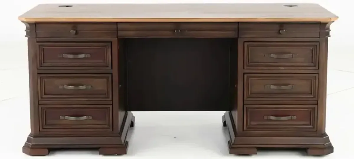 Sonoma Coffee Double Pedestal Desk