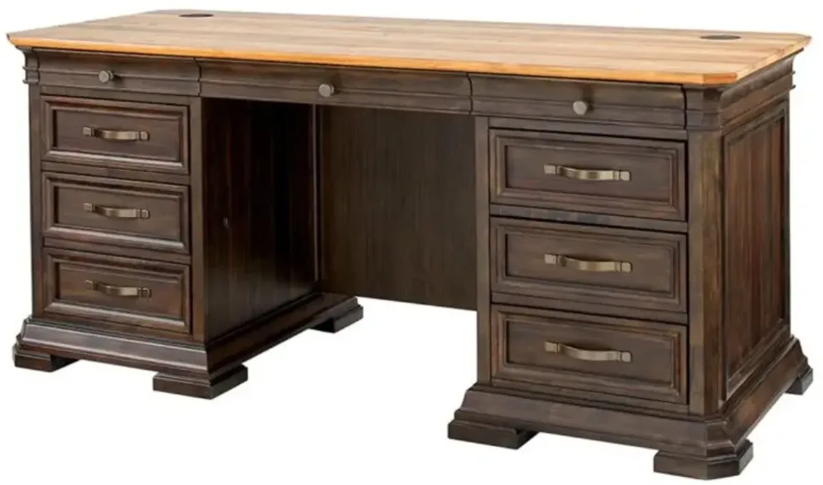 Sonoma Coffee Double Pedestal Desk