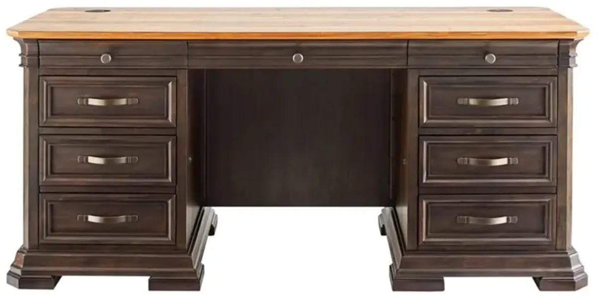 Sonoma Coffee Double Pedestal Desk