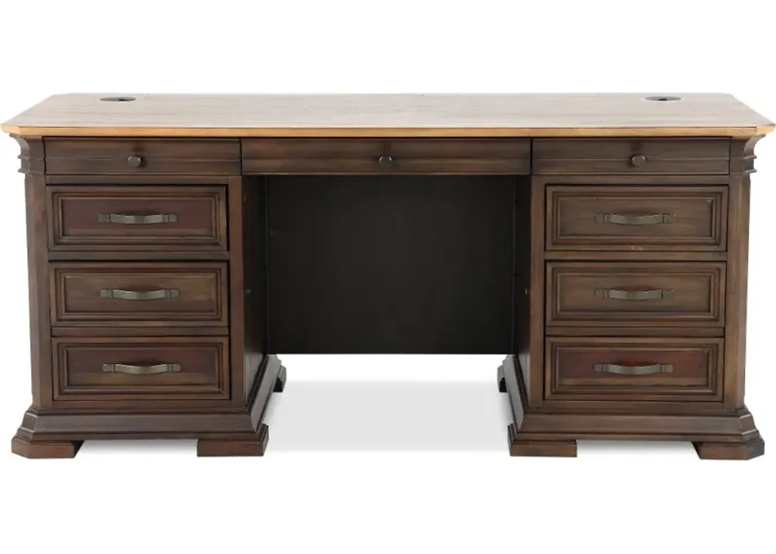 Sonoma Coffee Double Pedestal Desk