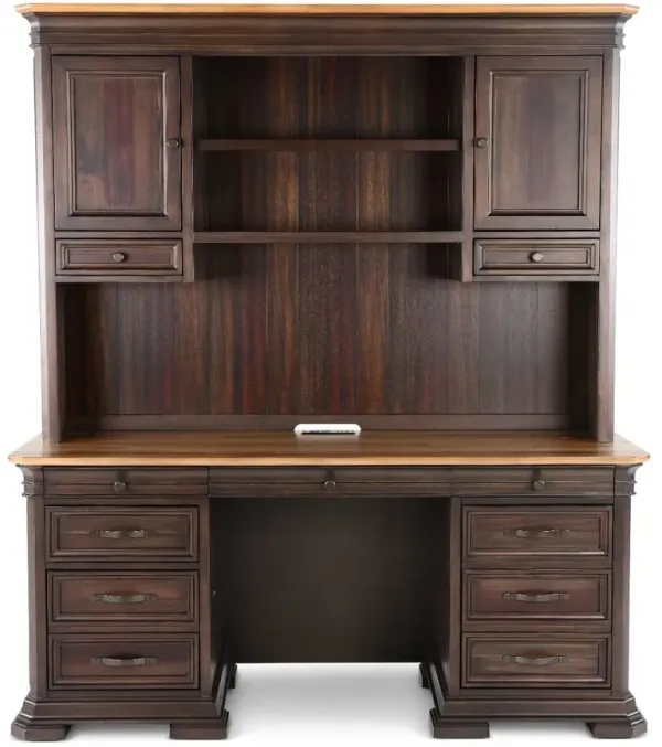 Sonoma Brown Credenza and Hutch