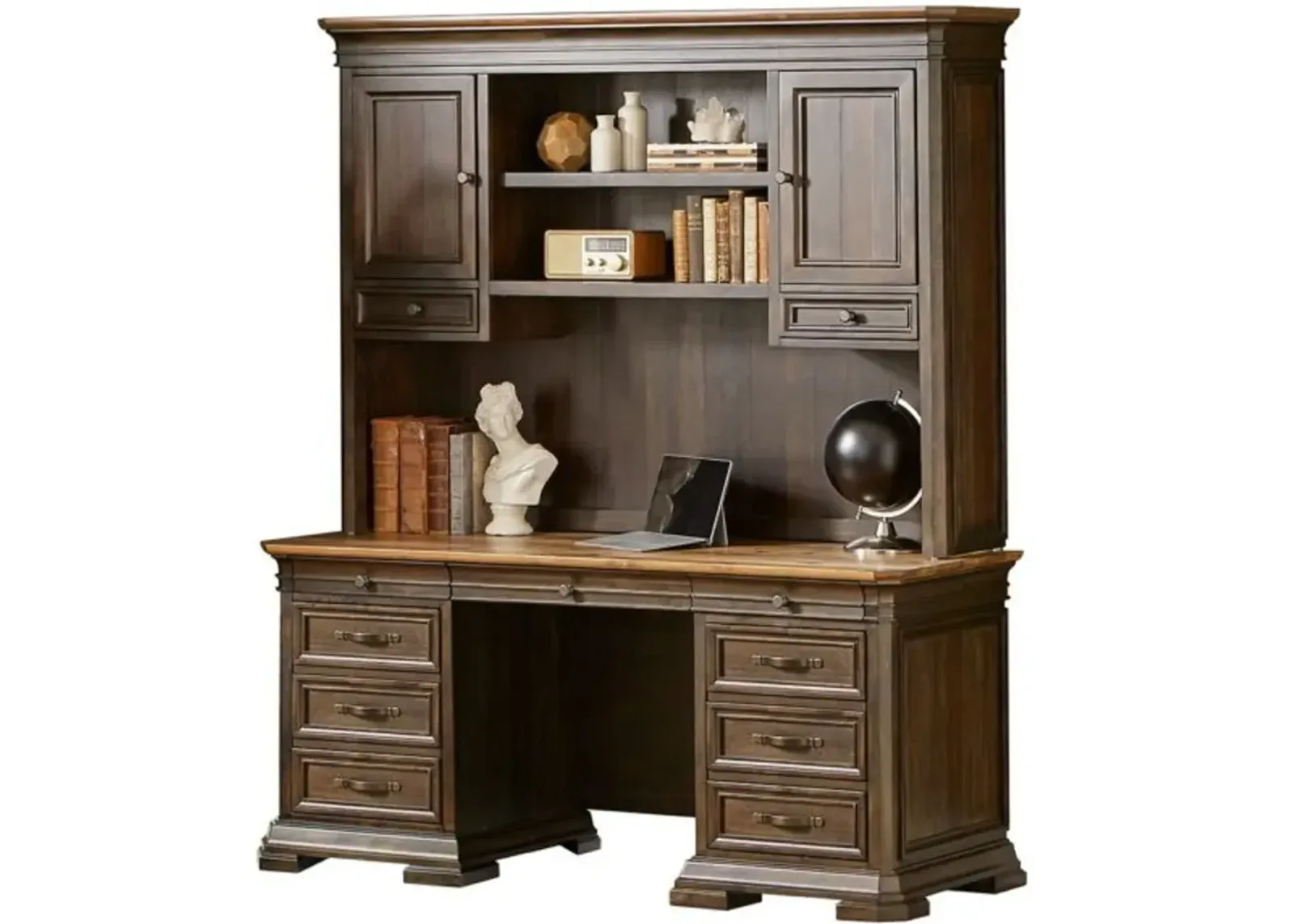 Sonoma Coffee Credenza and Hutch