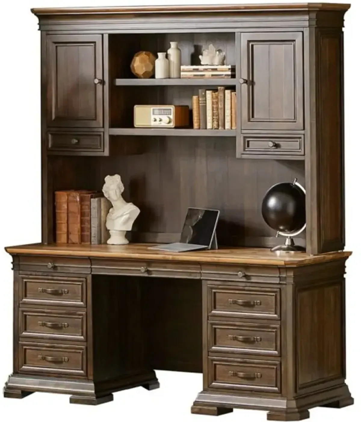 Sonoma Coffee Credenza and Hutch