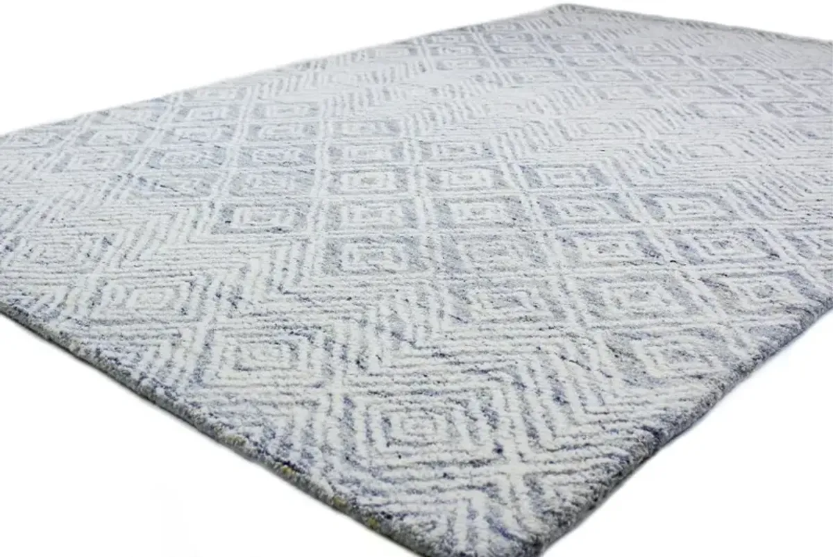 Verona Naana Contemporary Blue 8-Foot Runner Rug