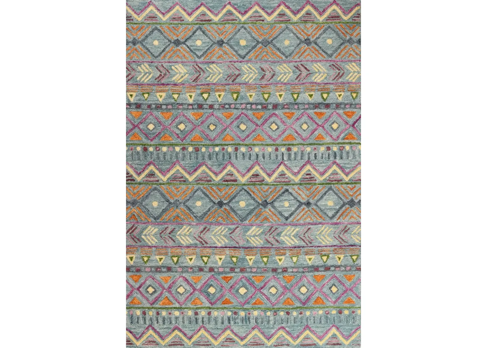 Valencia 9 x 12 Naim Abstract Teal Area Rug