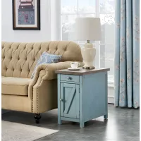 Bar Harbor Country Blue Chairside Cabinet