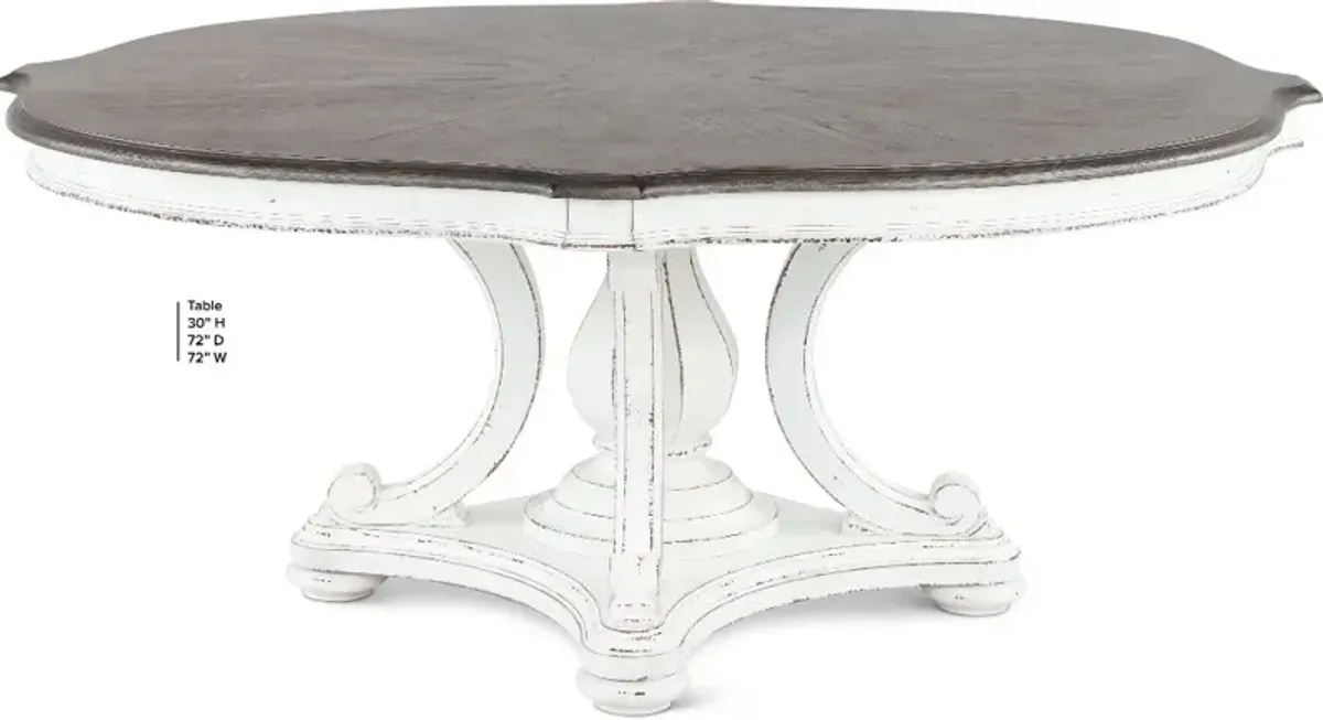 Magnolia Manor Antique White Round Dining Table