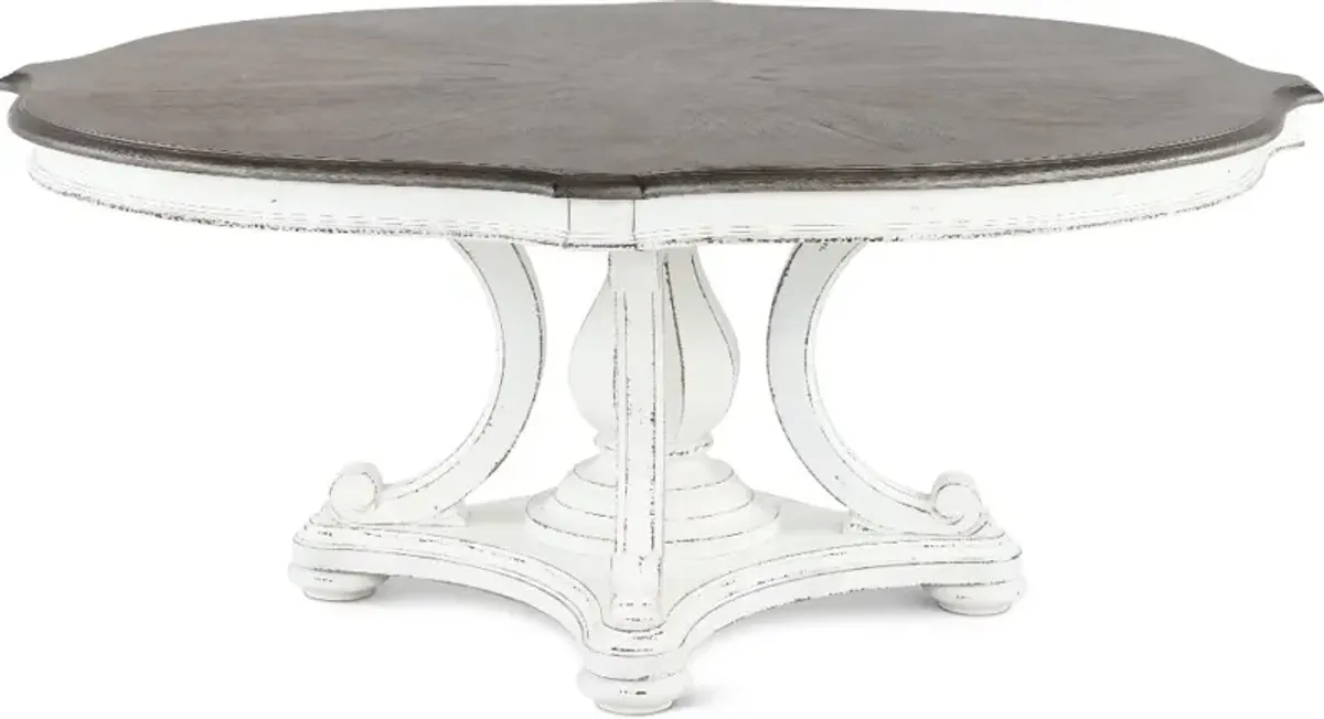 Magnolia Manor Antique White Round Dining Table