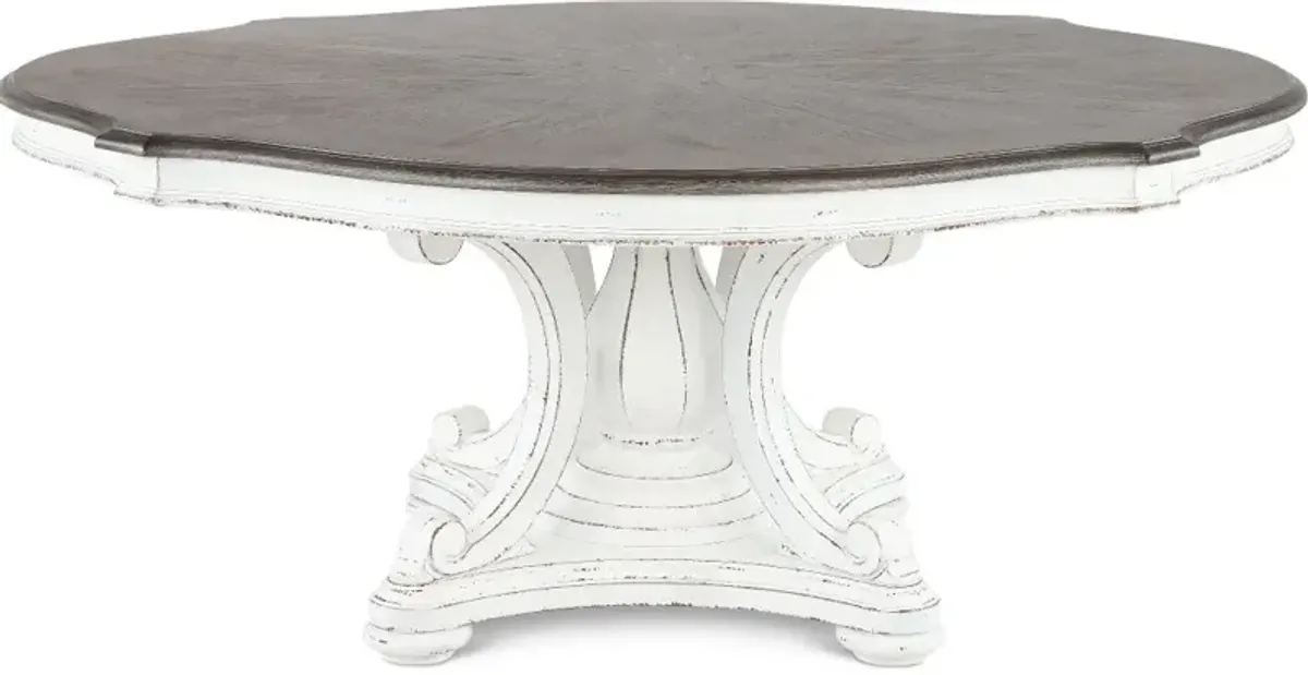 Magnolia Manor Antique White Round Dining Table