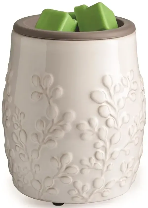Willow White Reactive Glaze Flip Dish Wax Fragrance Warmer