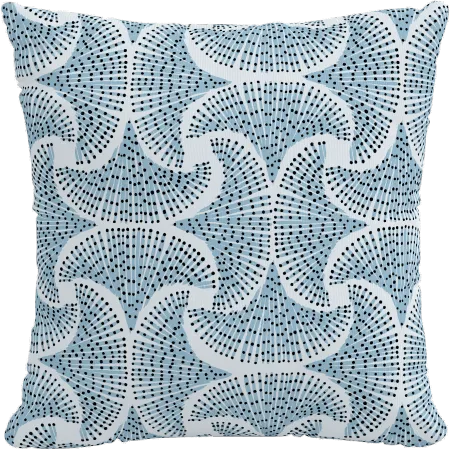 18" Sea Fan Blue Pillow - Skyline Furniture