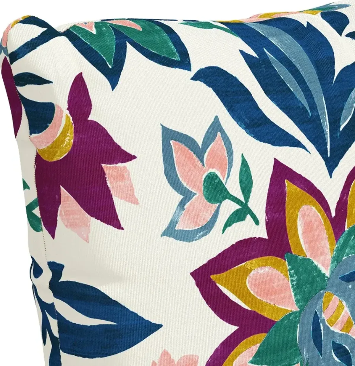 18" Folk Floral Jewel Pillow - Skyline Furniture