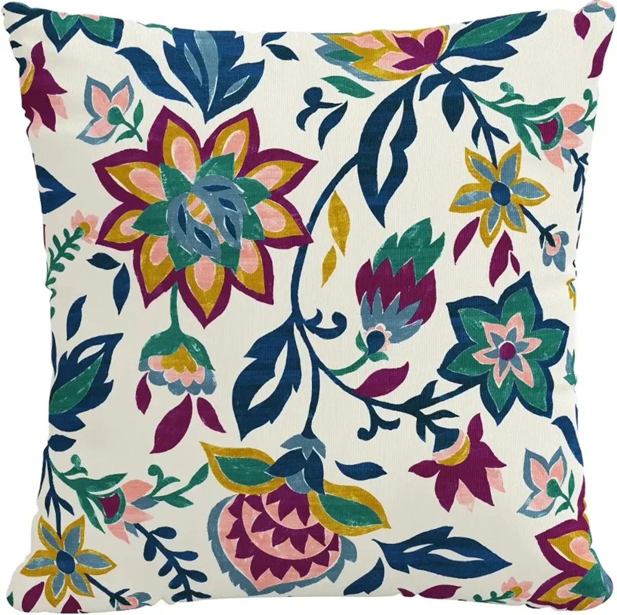 18" Folk Floral Jewel Pillow - Skyline Furniture