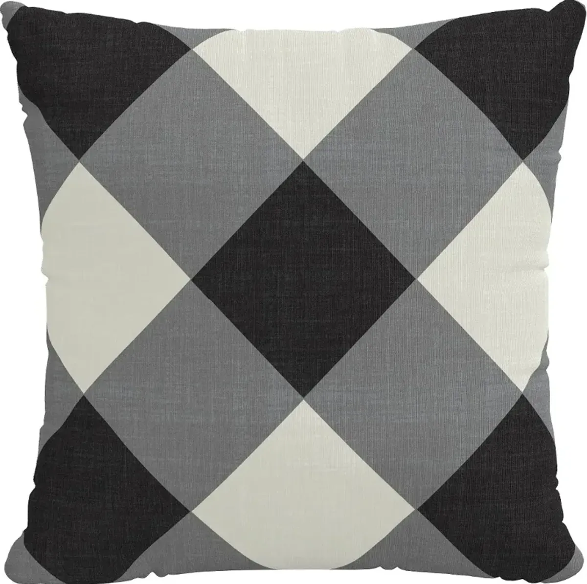 22" Diamond Check Charcoal Pillow - Skyline Furniture