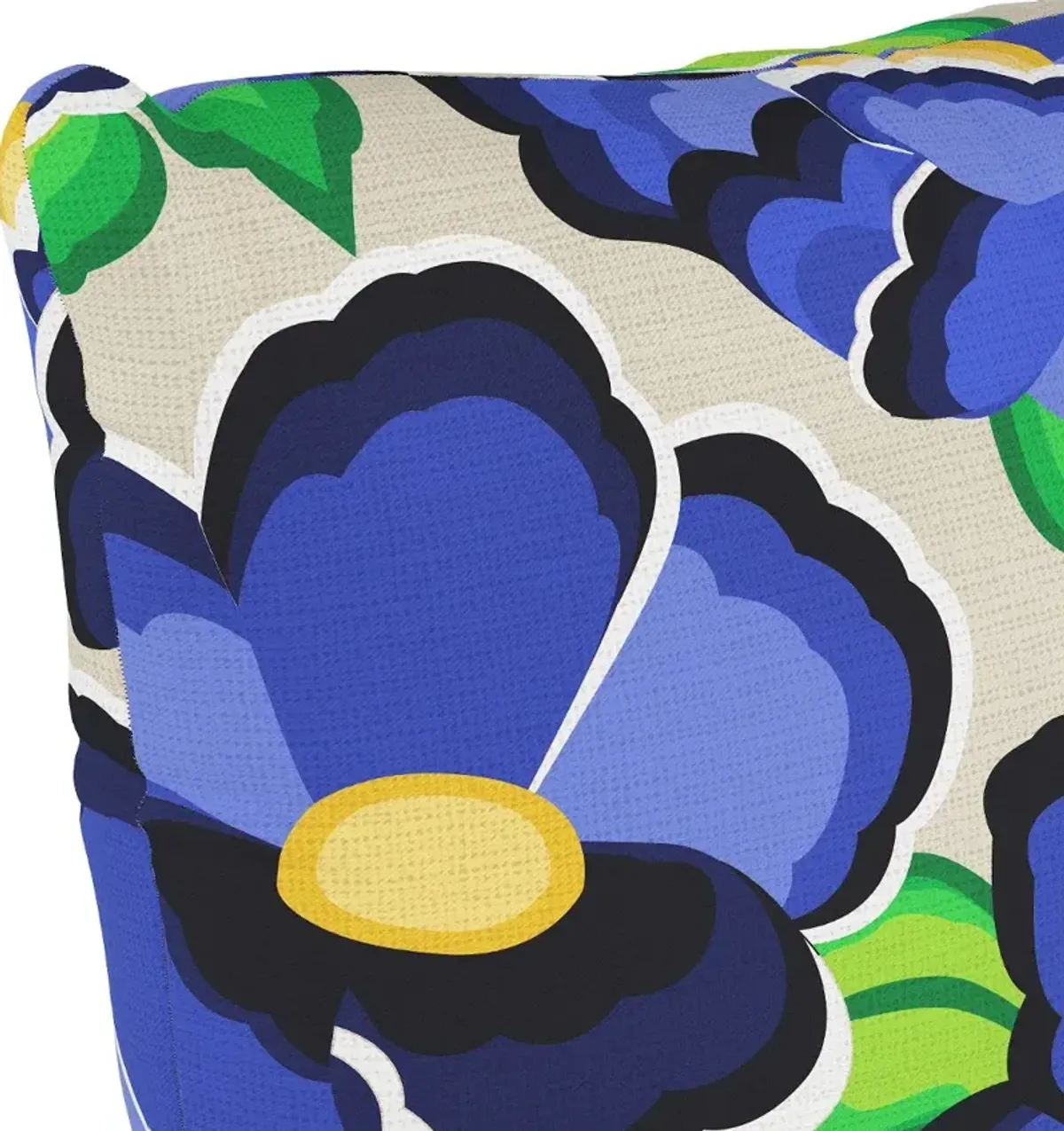 18" Carla Floral Blue Pillow - Skyline Furniture