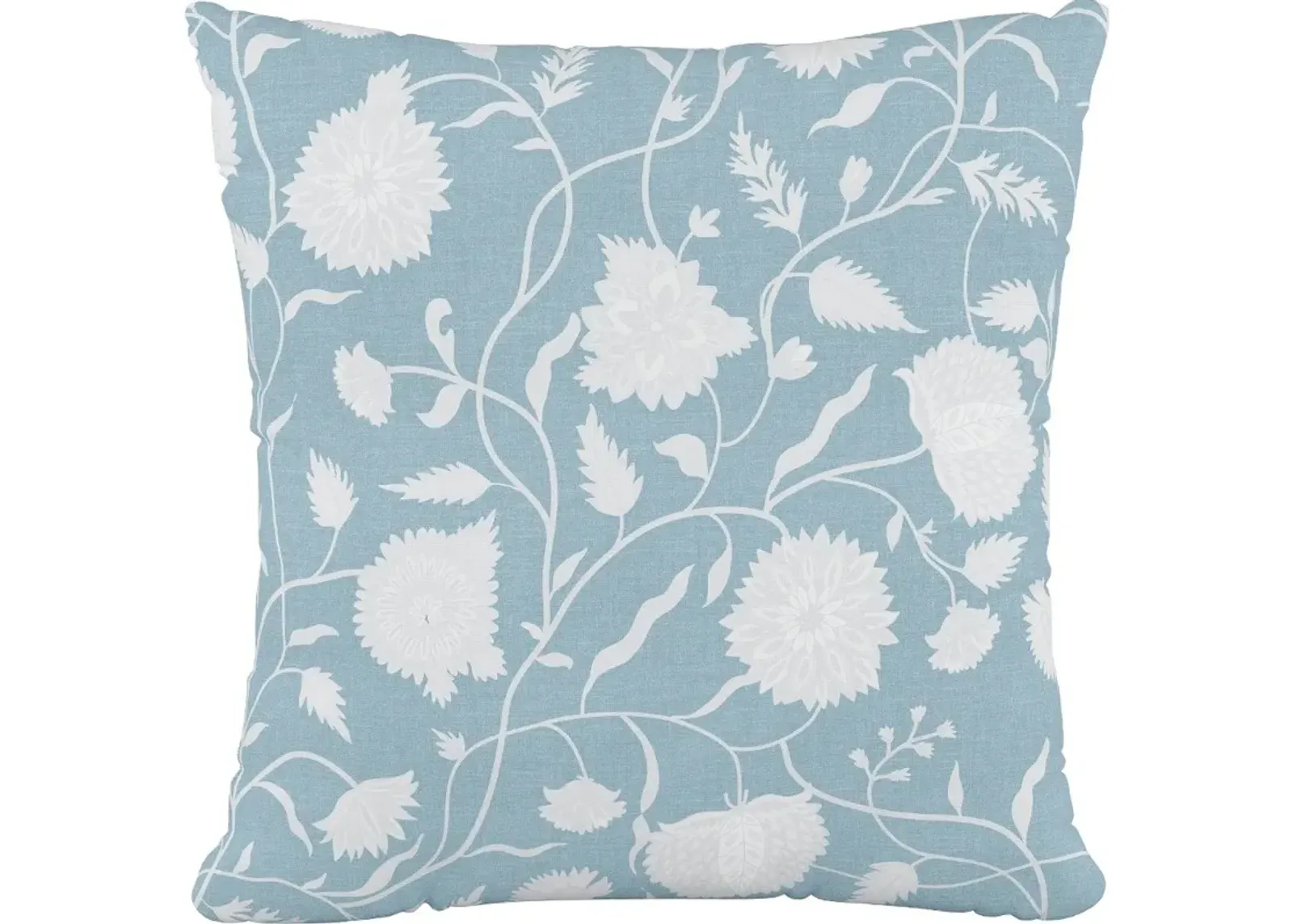 18" Dahlia Icy Blue Pillow - Skyline Furniture