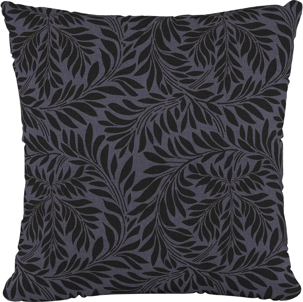 18" Georgian Vine Blue-Black Pillow - Skyline Furniture