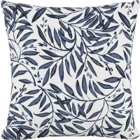 18" Voysey Vine Blue Pillow - Skyline Furniture
