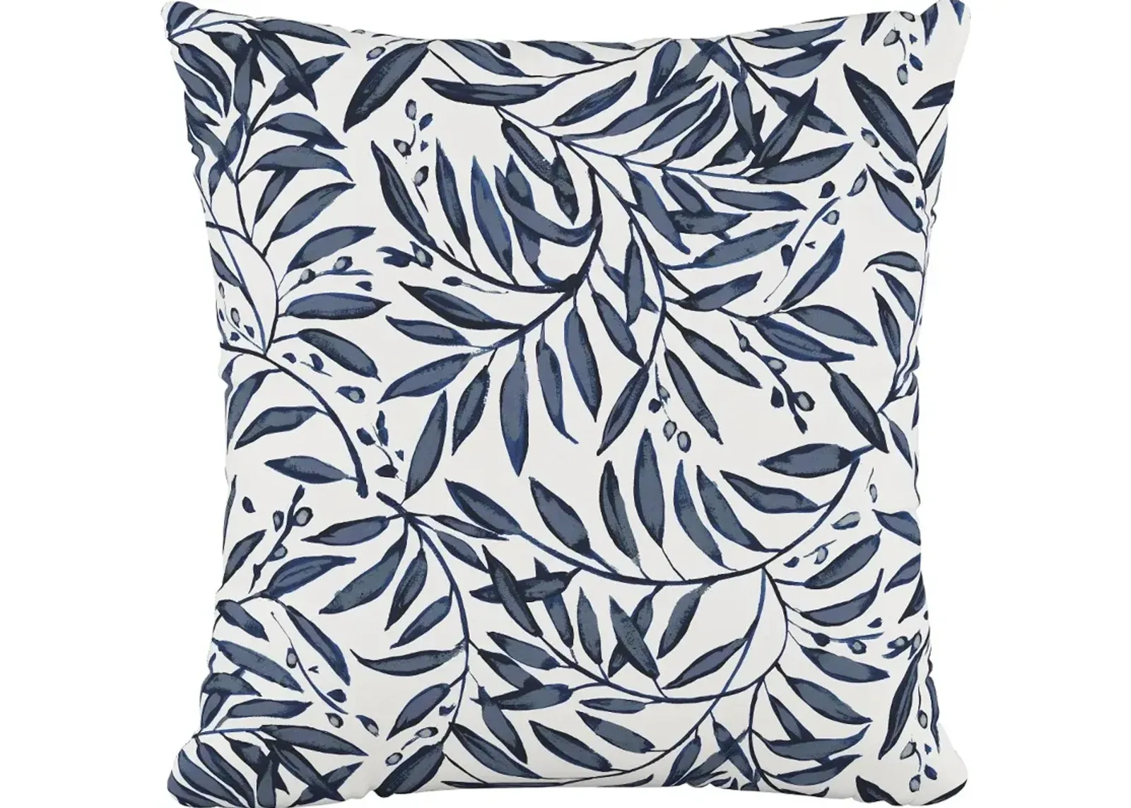 18" Voysey Vine Blue Pillow - Skyline Furniture