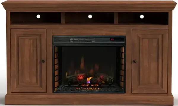 Largo Brown 67" Fireplace TV Stand