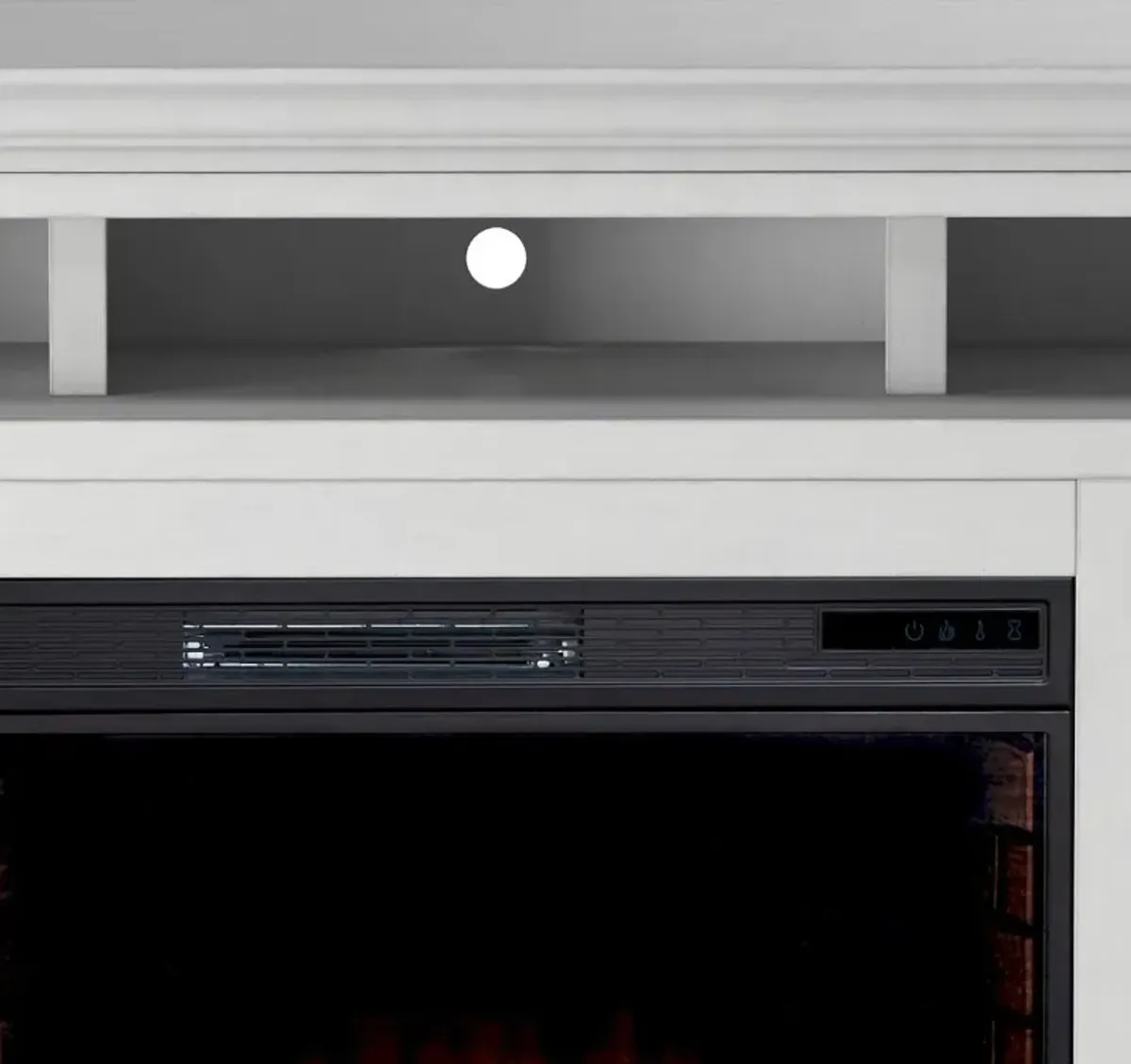 Largo White 67" Fireplace TV Stand